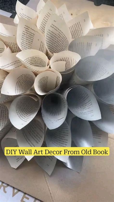 DIY Wall Art Decor from Old Books