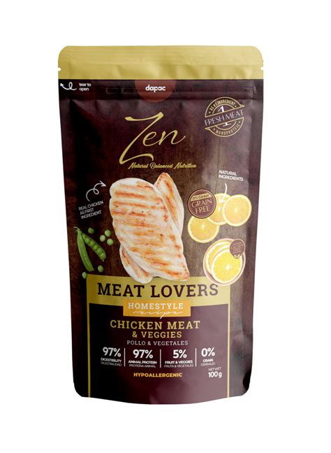 Zen Meat lovers pouches: pollo y vegetales