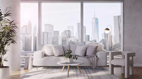 Zoom Background City Skyline From Wide Windows in a Modern - Etsy