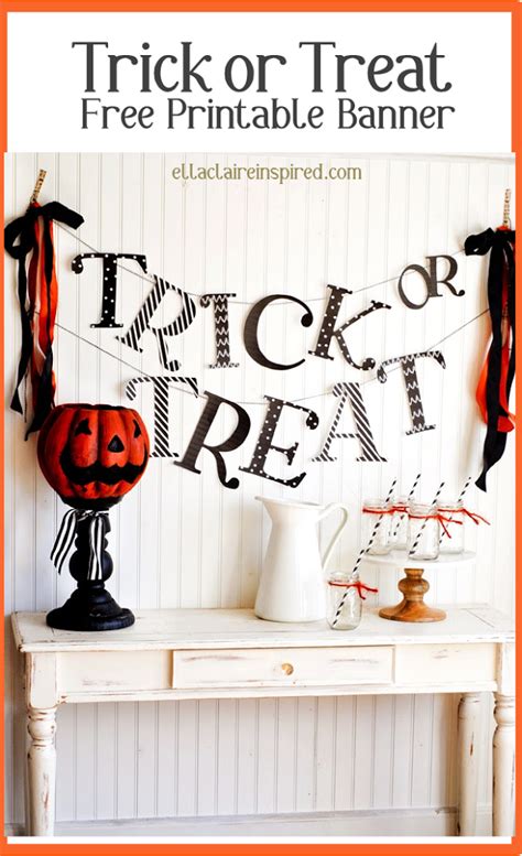 Trick Or Treat Printable Banner Pictures, Photos, and Images for Facebook, Tumblr, Pinterest ...