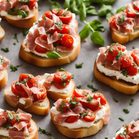 Brie Bruschetta with Tomato, Herbs & Serrano Ham Recipe | Recipes.net