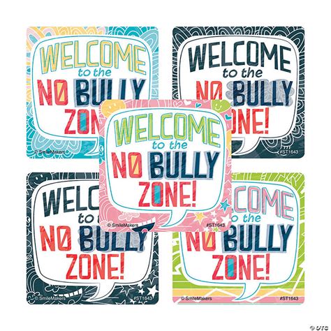 No Bully Zone Stickers | Oriental Trading