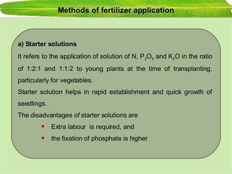 Methods of Fertilizer Application