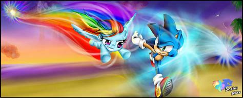 Sonic and rainbow dash fan-art by XSochiiX on DeviantArt