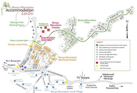 Accommodation Map | Bunya Mountains