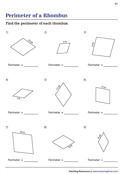 Area Of Rhombus Worksheet – Imsyaf.com