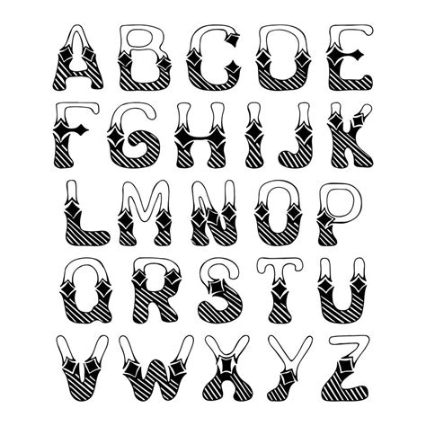 Sketch alphabet font 460087 Vector Art at Vecteezy