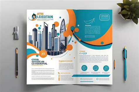 Premium AI Image | Creative Corporate Flyer Illustration Design Template Cover Page Design AI ...