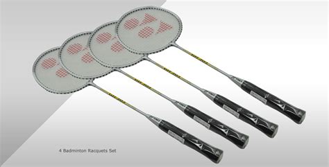 Yonex 4 Players Badminton Racquet Set Racket / Shuttlecocks / Net ...