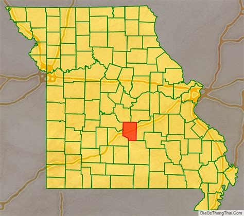 Map of Pulaski County, Missouri - Địa Ốc Thông Thái