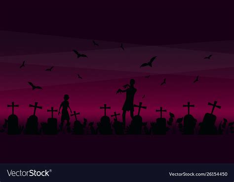 Zombie game background Royalty Free Vector Image