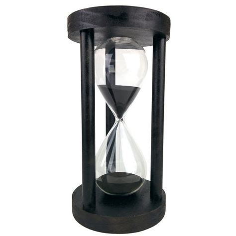 Sleek Circle Black Hourglass with Black Sand 60 Minute | Hourglass, Wood circles, Sand timers