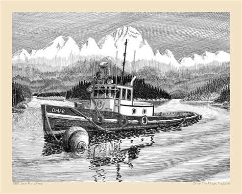 Tugboat Drawing at PaintingValley.com | Explore collection of Tugboat ...