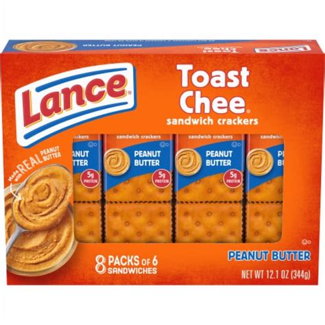 Lance Sandwich Crackers ToastChee Peanut Butter 8 Individual Packs, 8 ct / 1.52 oz - Fry’s Food ...