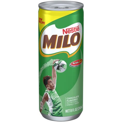 MILO Chocolate Nutritional Energy Drink 8 fl. oz. Can - Walmart.com - Walmart.com