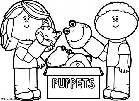 Box Of Puppets coloring page