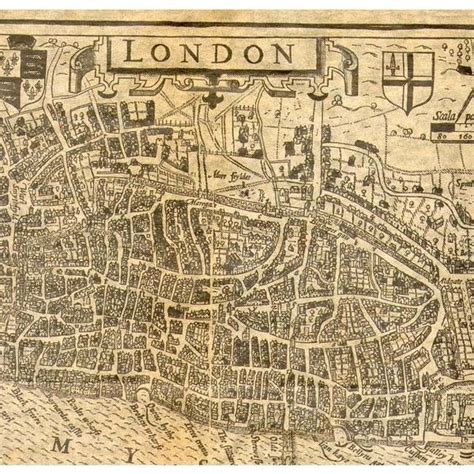 Old Map of Tudor London - Antique Maps of Tudor London liked on ...