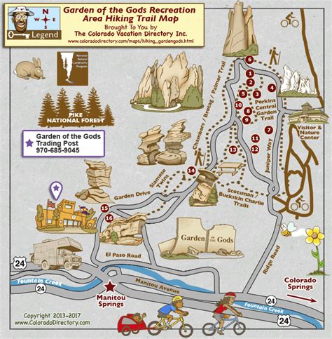 Garden of the Gods Hiking Trails Map | Colorado Vacation Directory