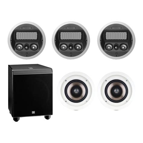 Home Sound System with JBL In Ceiling Loudspeakers and Powered Subwoofer