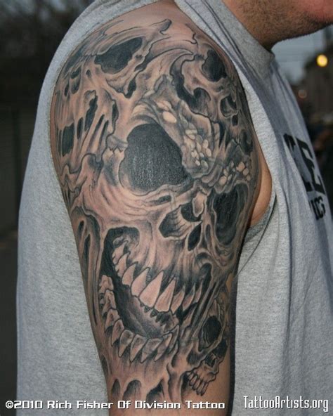 skull and roses tattoos | Cover up Black & Grey Skull - Tattoo Artists ...