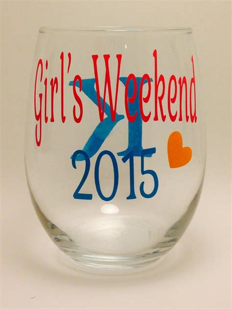 Girls Weekend Wine Glass-best Friends Wine Glass-personalized - Etsy