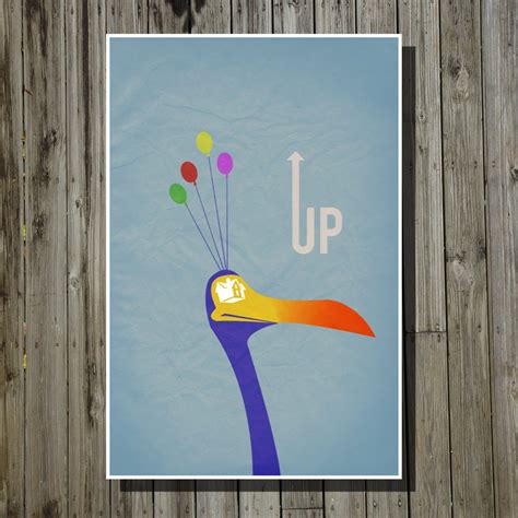 Up movie poster Pixar print Disney minimalist poster geekery