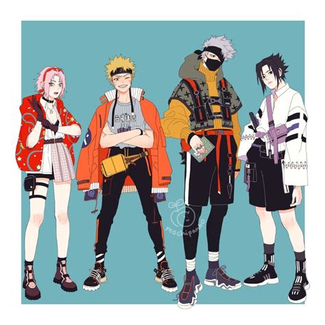 naruto x fashion — mochipanko | Naruto teams, Naruto team 7, Anime naruto