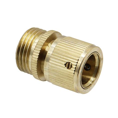 New 3/4” NPT Solid Brass Male and Female Connector Garden Hose Quick Connect Water Hose Pipe ...