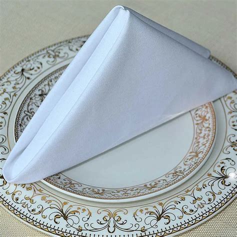 wedding napkins cloth 100% pure cotton white Cloth Napkins Gold for Banquet Wedding Party Dinner ...