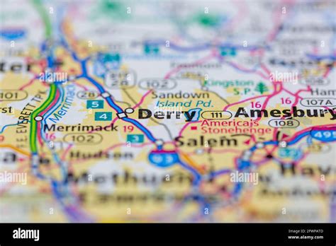 Derry new hampshire map hi-res stock photography and images - Alamy