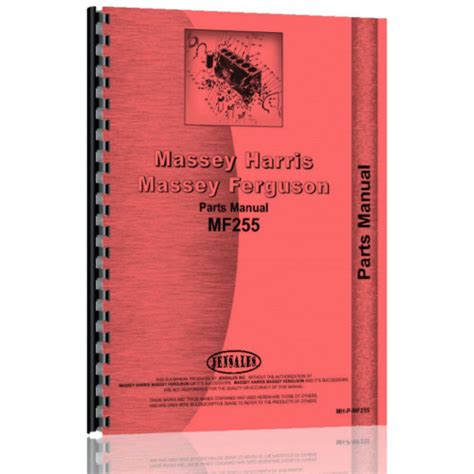 Massey Ferguson 255 Tractor Parts Manual