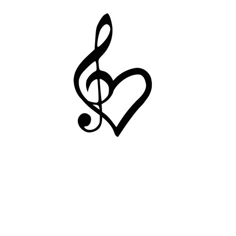 Musical Notes Symbols Heart