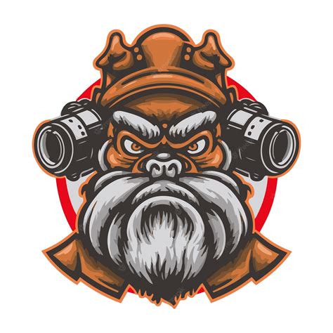 Premium Vector | Cyborg gorilla mascot