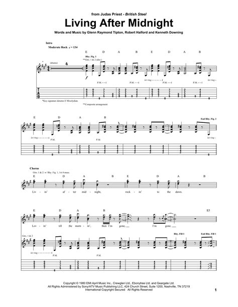 Living After Midnight by Judas Priest - Guitar Tab - Guitar Instructor