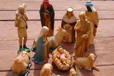 Vintage 1960's Old NATIVITY set christmas HONG KONG by rusticmix