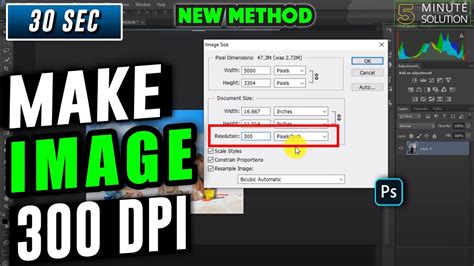 How to make an image 300 dpi in photoshop 2024 - YouTube