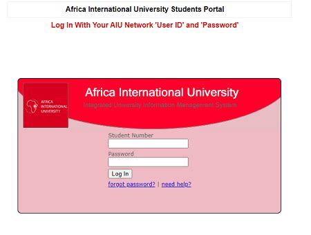 AIU Student Portal - aiu.ac.ke