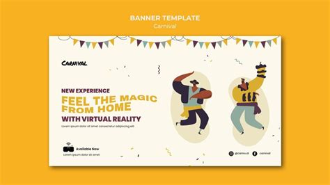 Premium PSD | Illustrated carnival banner template