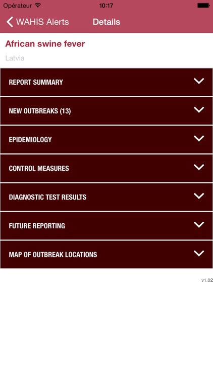 OIE WAHIS Alerts by World Organisation for Animal Health - OIE