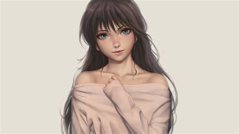 Grey Eyes Black Hair Anime Girl HD Anime Girl Wallpapers | HD ...