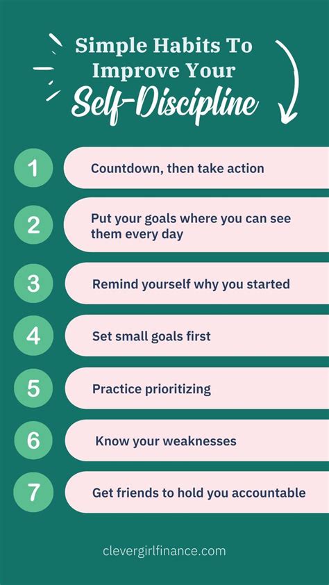 7 Simple Habits To Improve Your Self-Discipline | Self discipline, Self improvement tips, Self