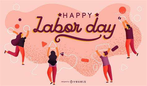 Labor Day Cartoon Illustration Vector Download