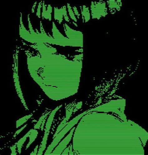 Green Anime Aesthetic Wallpaper