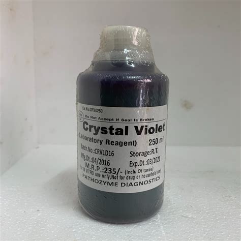 Crystal Violet Laboratory Reagent, Bottle, Liquid at best price in Pune