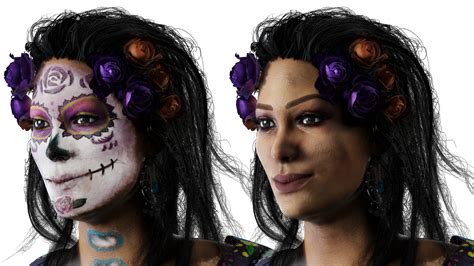 Jane Romero Day of Dead face comparison - render : r/deadbydaylight