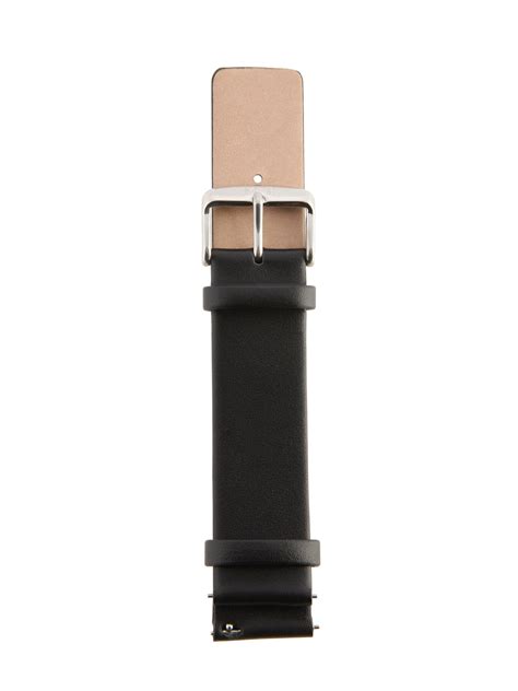 Black Leather Strap - Silver Buckle - 20mm – ThePeachBox