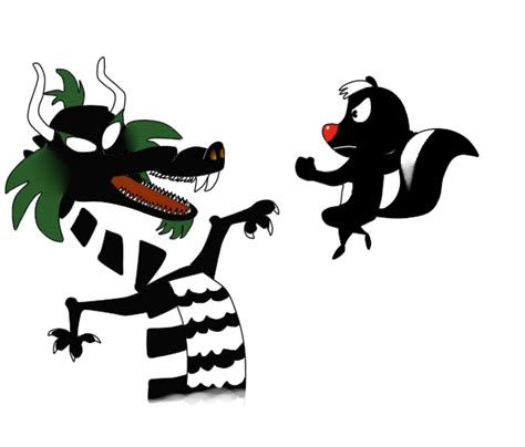 Skunk vs Dragon by panda-instinct on DeviantArt