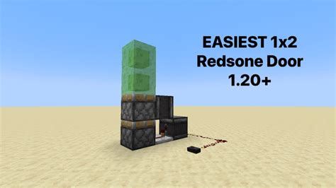 EASIEST 1x2 Redstone Piston door for 1.20+ - YouTube