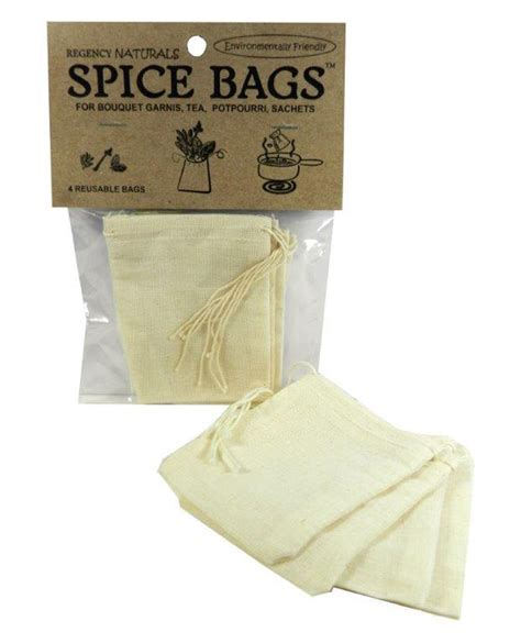 Regency Naturals 100% Reusable Spice Bags Pack of 4 Bouquet Garni Tea Pot Pourri | eBay