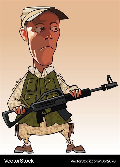 Cartoon man holding a gun in his hands Royalty Free Vector